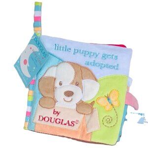 New w/Tag-Douglas Baby Soft Plush Activity Book Little Puppy Gets Adopted